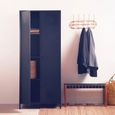 Academy Metal Wardrobe - 2 Door - Black