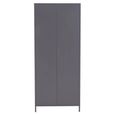 Academy Metal Wardrobe - 2 Door - Grey