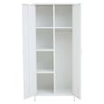 Academy Metal Wardrobe - 2 Door - White