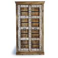 Aibonito Wardrobe - 2 Door - Hand Carved - Mango Wood