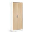 Alba White and Oak Wardrobe - 2 Door