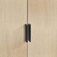 Alba White and Oak Wardrobe - 2 Door