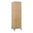 Albany Oak Ribbed 2 Door Narrow Wardrobe