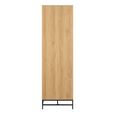 Albany Oak Ribbed 4 Door Wardrobe
