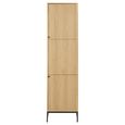 Albany Wardrobe - 2 Door - Narrow - Ribbed Oak