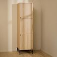 Albany Wardrobe - 2 Door - Narrow - Ribbed Oak