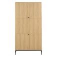 Albany Wardrobe - 4 Door - Ribbed Oak