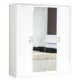 Ambra White Italian 4 Door Wardrobe with Mirrors