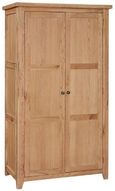 Appleby Oak Double Wardrobe, All Hanging with 2 Doors