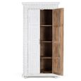 Averie Wardrobe - 2 Door - Distressed White - Mango Wood