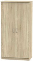 Avon Oak Effect 2 Door Plain Wardrobe - H 182.5cm
