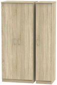 Avon Oak Effect 3 Door Triple Wardrobe