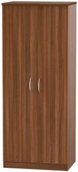 Avon Walnut Effect 2 Door Plain Wardrobe