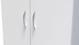 Avon White 2 Door 2 Drawer Double Wardrobe
