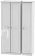 Balmoral White Gloss 3 Door Tall Triple Wardrobe