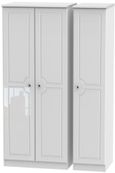 Balmoral White Gloss 3 Door Triple Wardrobe