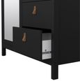 Barcelona Black 2 Door Combi Wardrobe