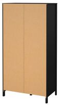Barcelona Black 2 Door Combi Wardrobe