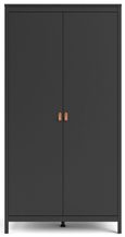 Barcelona Black 2 Door Wardrobe