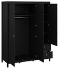 Barcelona Black 3 Door Combi Wardrobe
