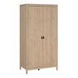 Barcelona Jackson Hickory Oak 2 Door Wardrobe