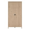 Barcelona Jackson Hickory Oak 2 Door Wardrobe