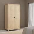 Barcelona Jackson Hickory Oak 2 Door Wardrobe