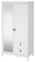 Barcelona White 2 Door Combi Wardrobe