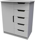Bella Grey 1 Door Midi Wardrobe