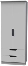 Bella Grey 2 Door 2 Drawer Double Wardrobe
