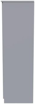 Bella Grey 2 Door Plain Tall Wardrobe