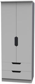 Bella Grey Ash 2 Door 2 Drawer Double Wardrobe