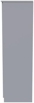 Bella Grey Ash 2 Door Plain Tall Wardrobe