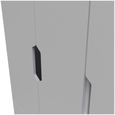 Bella Grey Ash 3 Door Triple Wardrobe - LHF 2 Drawers