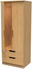 Bella Oak Effect 2 Door 2 Drawer Double Wardrobe