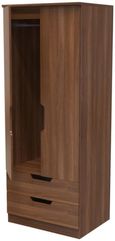 Bella Walnut Effect 2 Door 2 Drawer Double Wardrobe