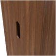 Bella Walnut Effect 2 Door Plain Tall Wardrobe