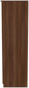 Bella Walnut Effect 3 Door Triple Wardrobe - LHF 2 Drawers