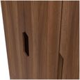 Bella Walnut Effect 3 Door Triple Wardrobe - LHF 2 Drawers