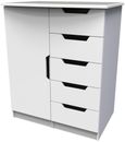 Bella White 1 Door Midi Wardrobe