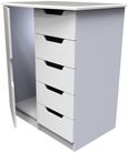 Bella White 1 Door Midi Wardrobe
