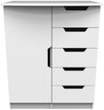 Bella White 1 Door Midi Wardrobe