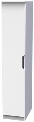 Bella White 1 Door Single Wardrobe