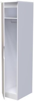 Bella White 1 Door Single Wardrobe