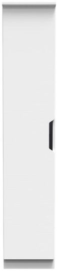 Bella White 1 Door Single Wardrobe