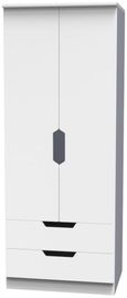 Bella White 2 Door 2 Drawer Double Wardrobe