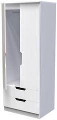 Bella White 2 Door 2 Drawer Double Wardrobe