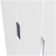 Bella White 3 Door Triple Wardrobe - LHF 2 Drawers