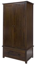 Boston Dark Wood 2 Door 1 Drawer Wardrobe