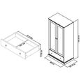 Ashby Soft Grey Wardrobe - 2 Door